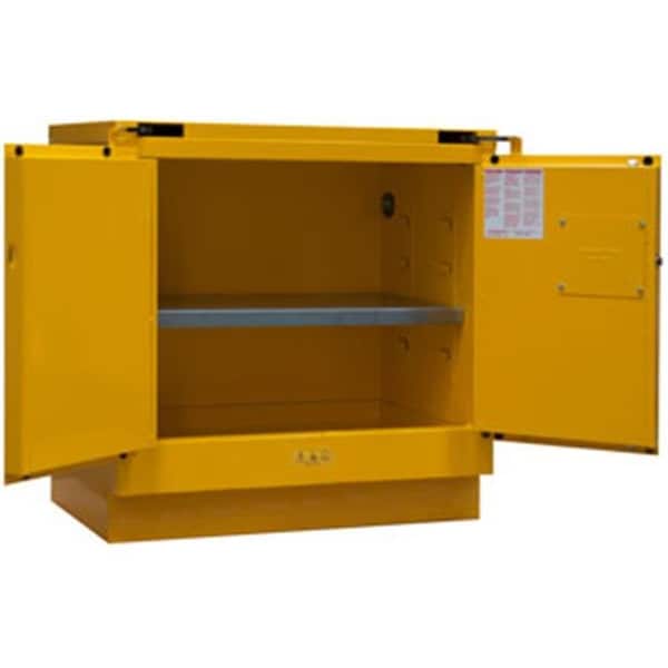 Durham Mfg Durham Manufacturing 1022UCS-50 22 gal FM Approved Flammable Safety Self Close Storage Cabinet; Safety Yellow 1022UCS-50 - main